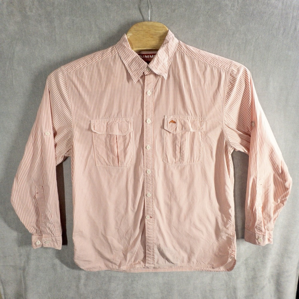 Simms‎ Fishing Button Up 100% Cotton Shirt Mens Large Gorpcore Outdoor Lake